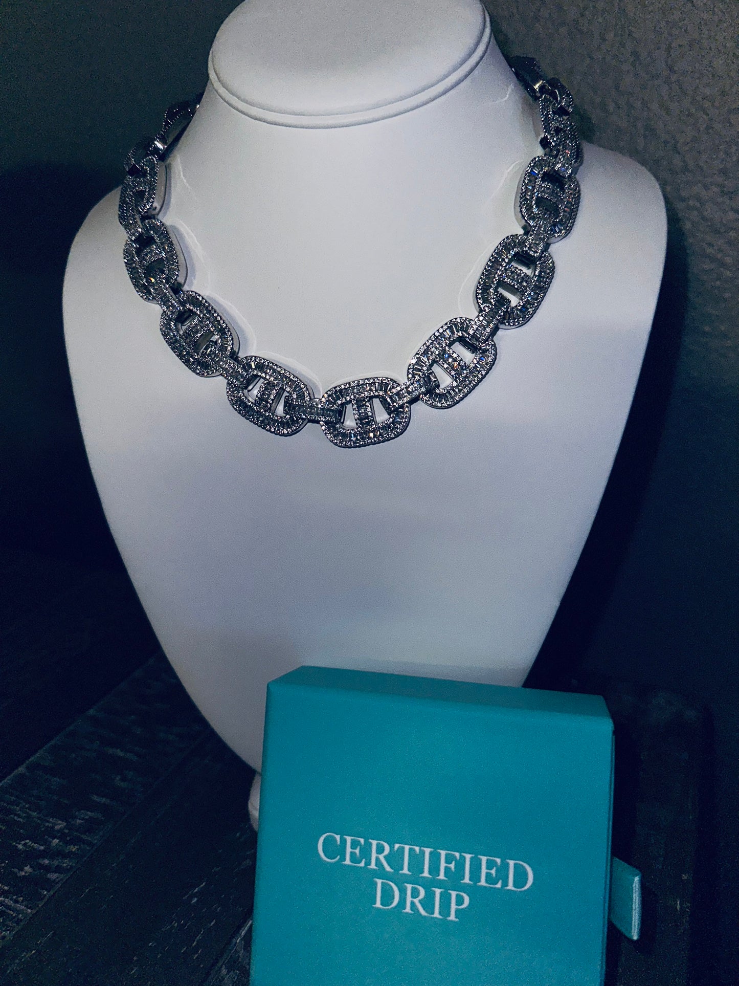 18mm Baguette Miami Cuban Prong Link Chain image