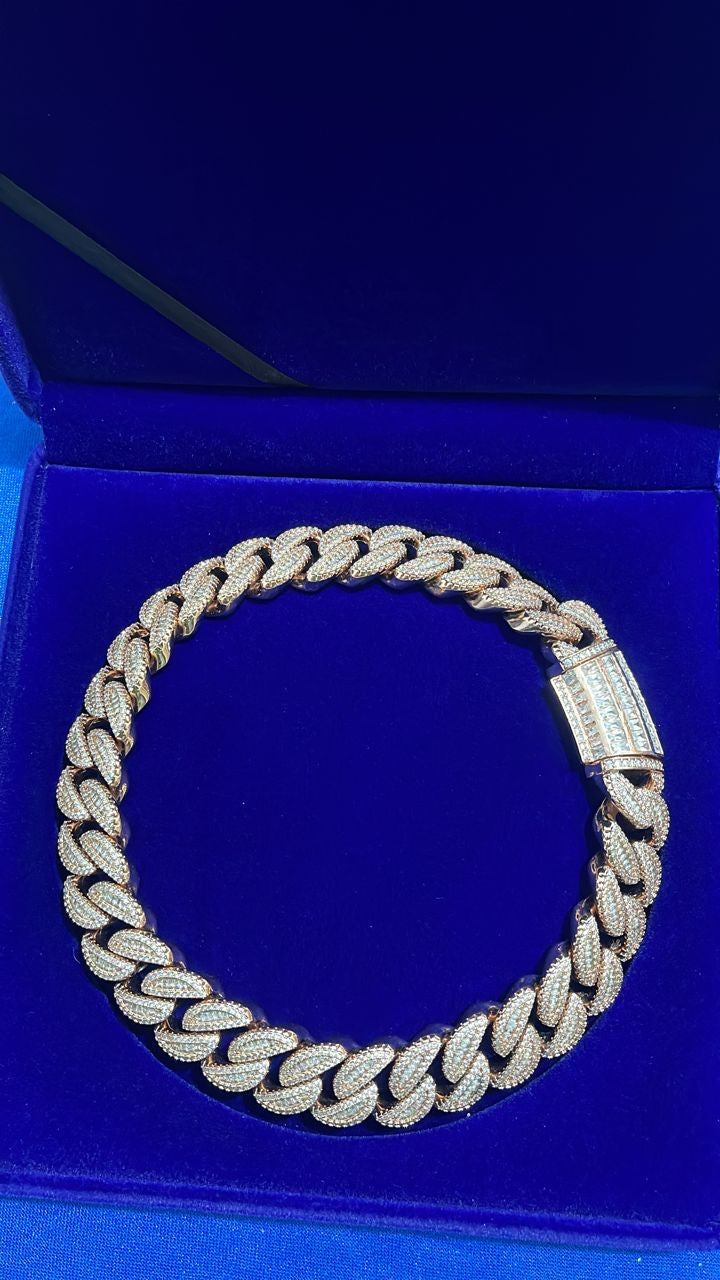 Baguette Cuban Link Chain | Iced Out Cuban Chain