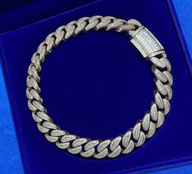 Baguette Cuban Link Chain | Iced Out Cuban Chain