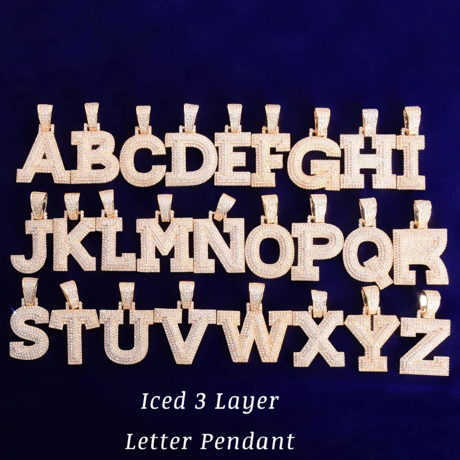 Iced 3 Layer Letter X Tennis Chain Bundle
