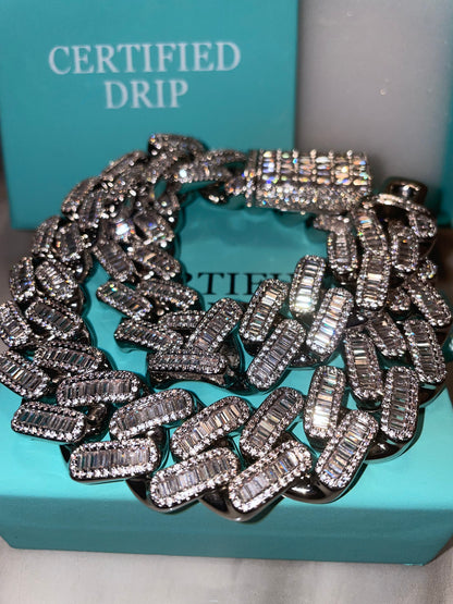 Image20mm Baguette Miami Cuban Chain in silver