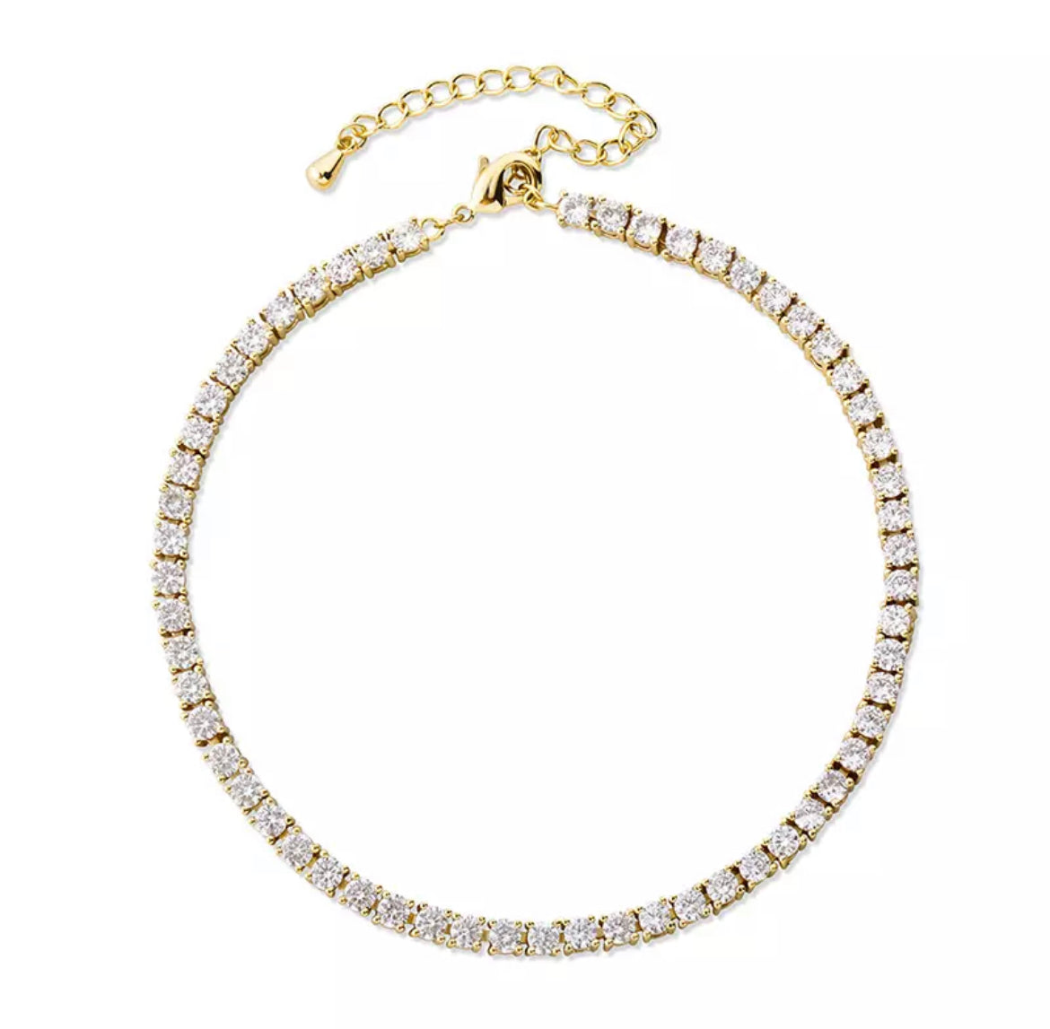 4mm tennis chain anklet