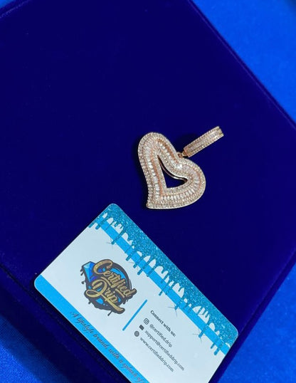 Iced mini heart X 4mm tennis chain bundle