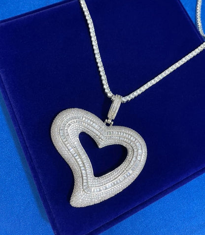 Icy Heart Charm X 4mm Tennis Chain Bundle Deal