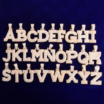 Icy 3 Layered Letter Pendant