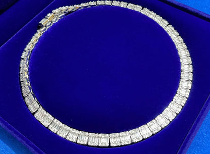 Iced Baguette Square Tennis Chain