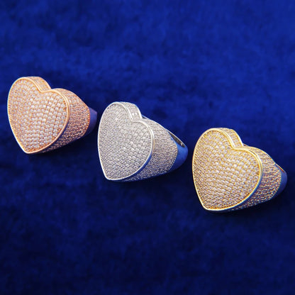 Iced Heart Ring