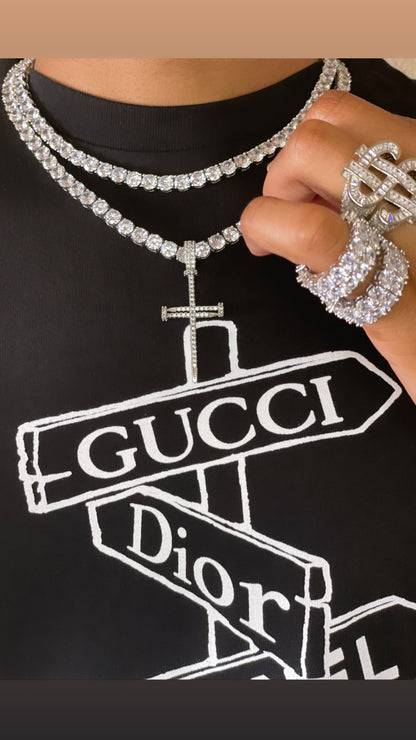 Iced Dollar Sign Ring