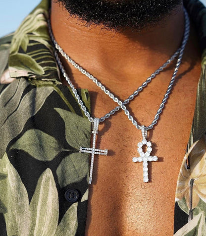 Iced Anchor Pendant